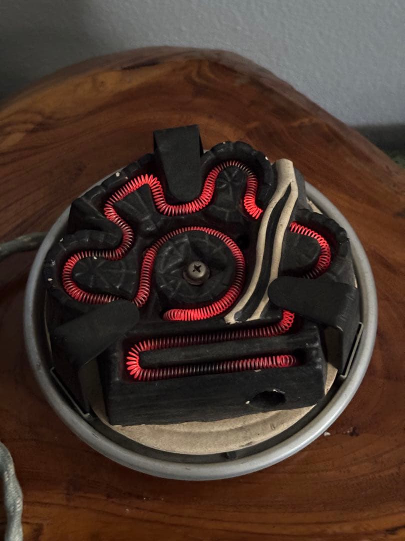 龍面風炉 龍面釜 野々田炭型電熱機 一式 野々田商器 茶道具