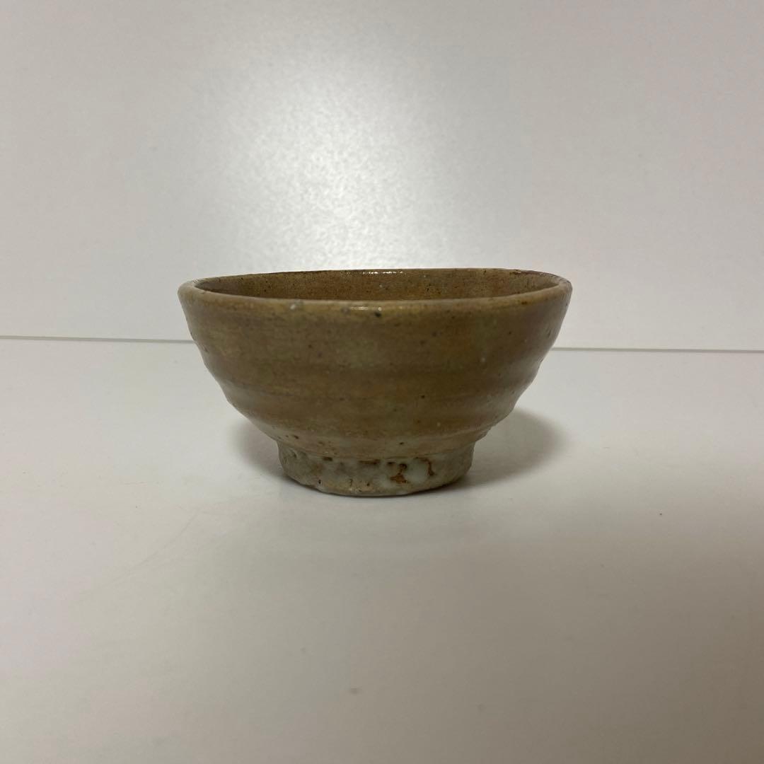 未使用　対州窯　小林東五　井戸　杯　元箱　蚯蚓の呟付き