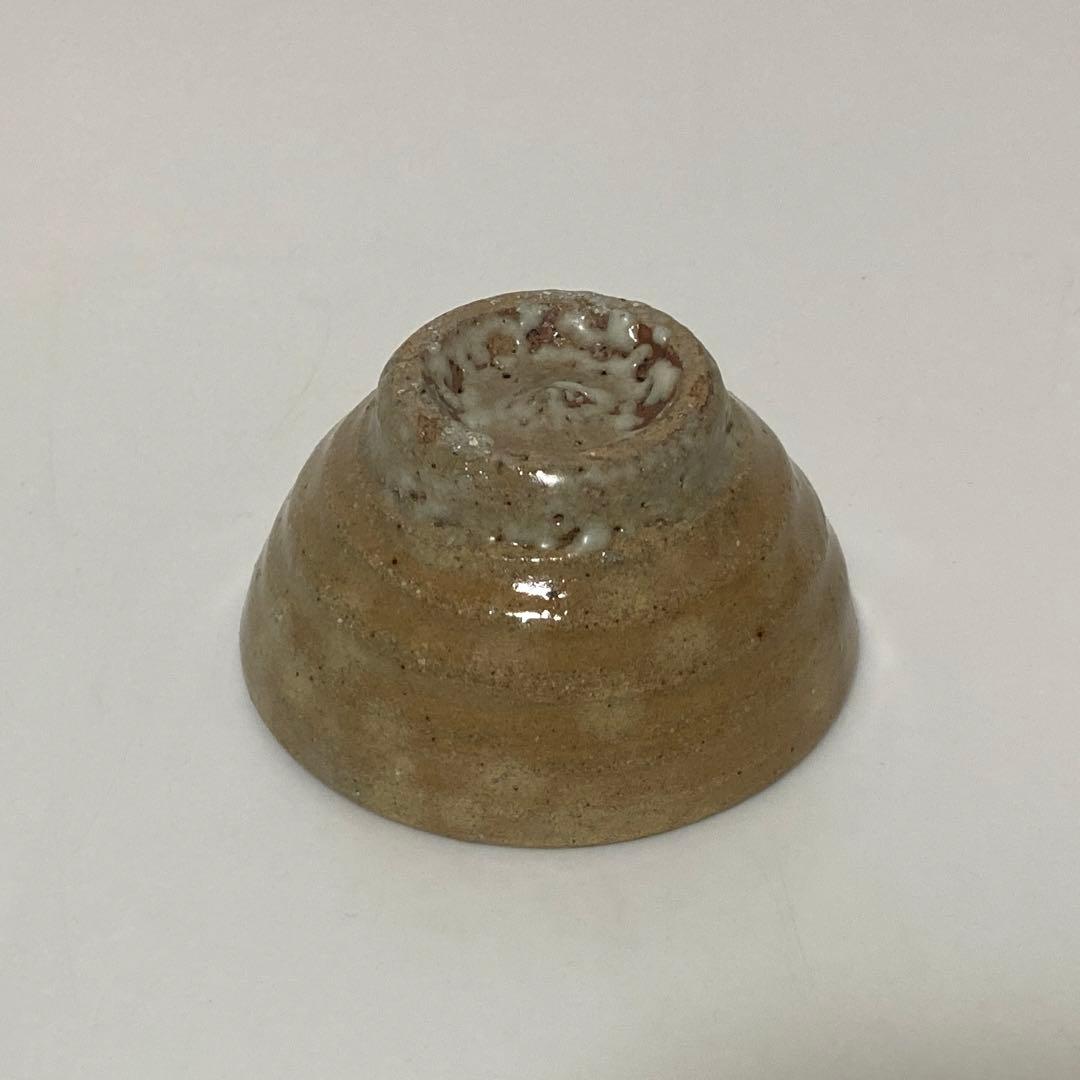 未使用　対州窯　小林東五　井戸　杯　元箱　蚯蚓の呟付き