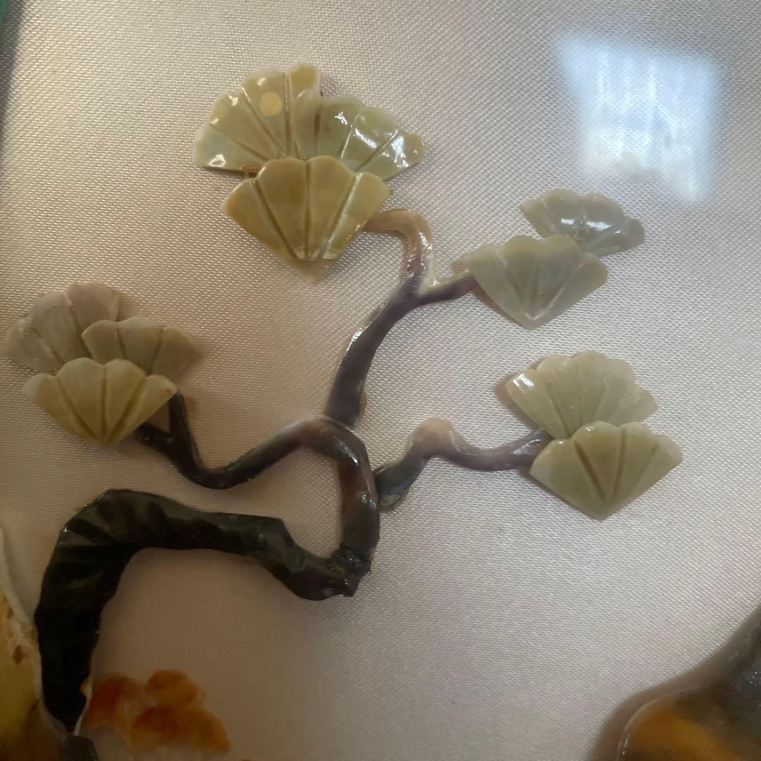 空山の額　〜貝殻で岩に立つ虎を表現している。値下げ交渉してください。