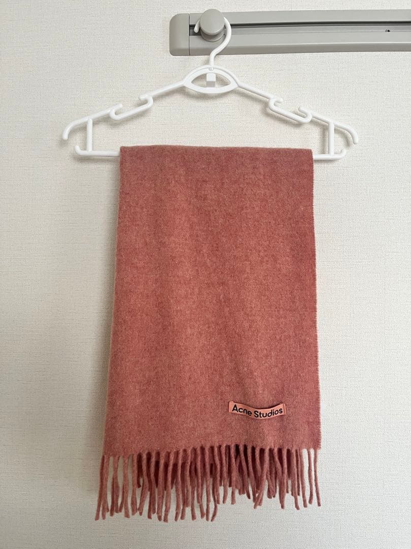 acne studios マフラー ピンク 正規品 クリーニング済み