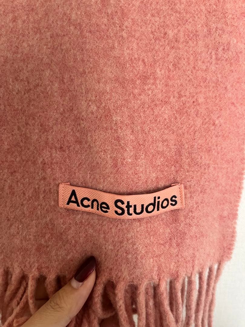 acne studios マフラー ピンク 正規品 クリーニング済み