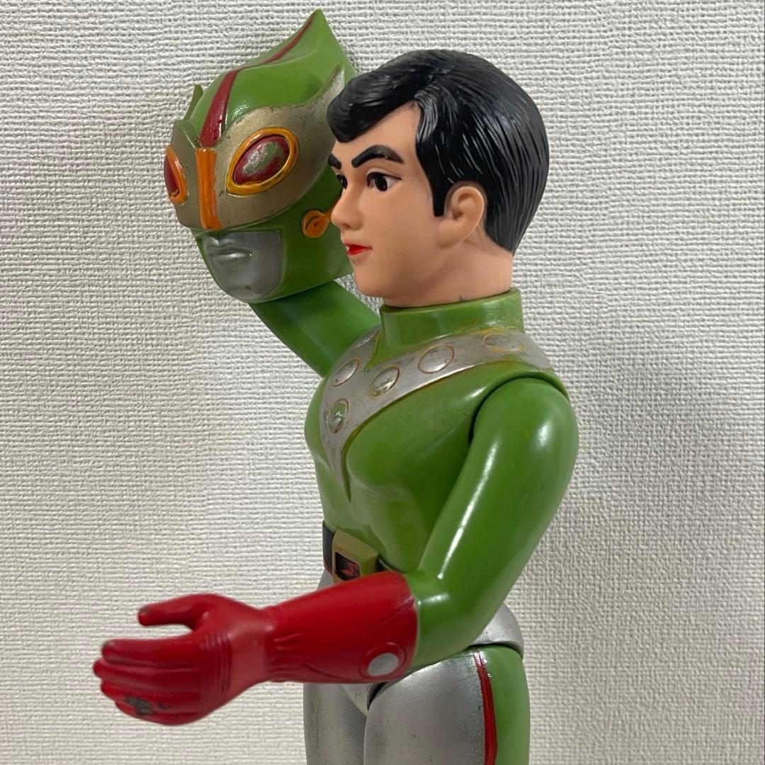 旧バンダイ ソフビ サンダーマスク フィギュア 東洋エージェンシー 面替え