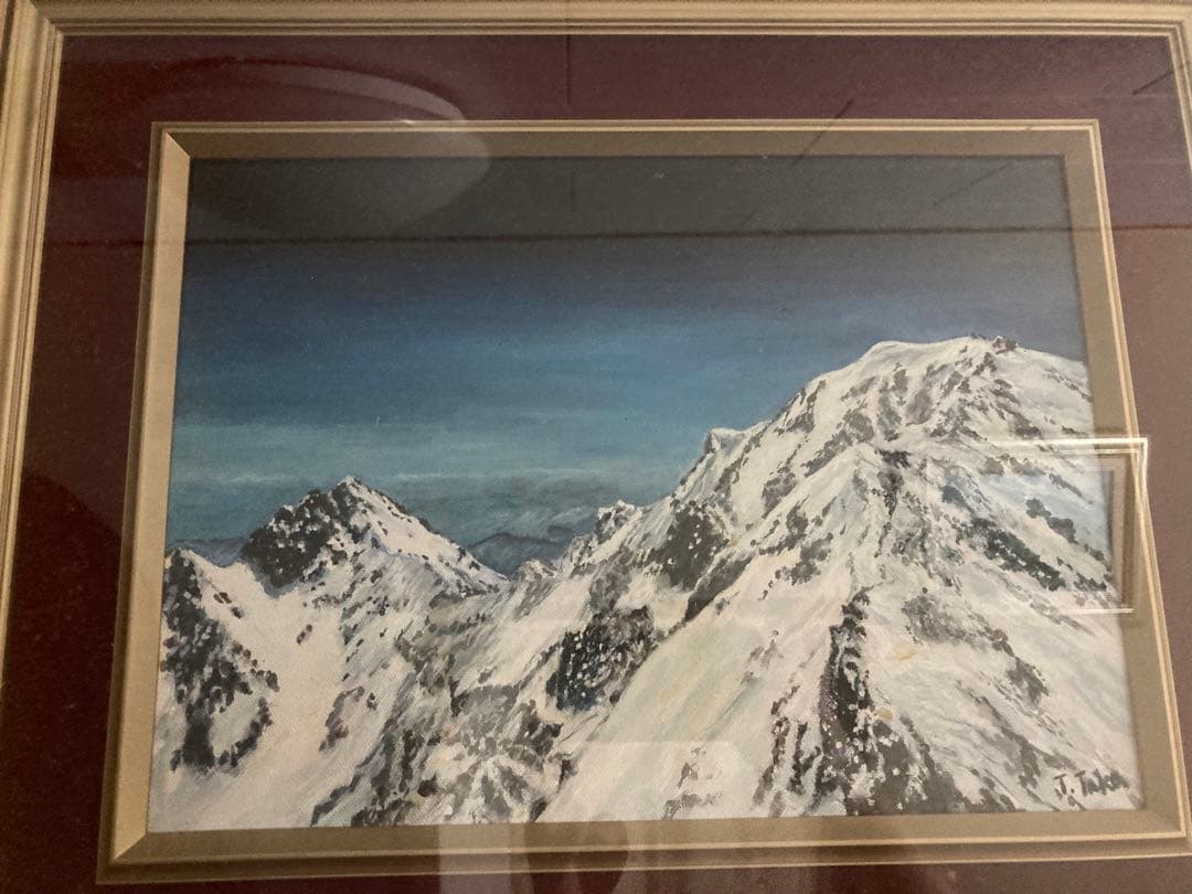 穂高岳(涸沢岳から)の油絵