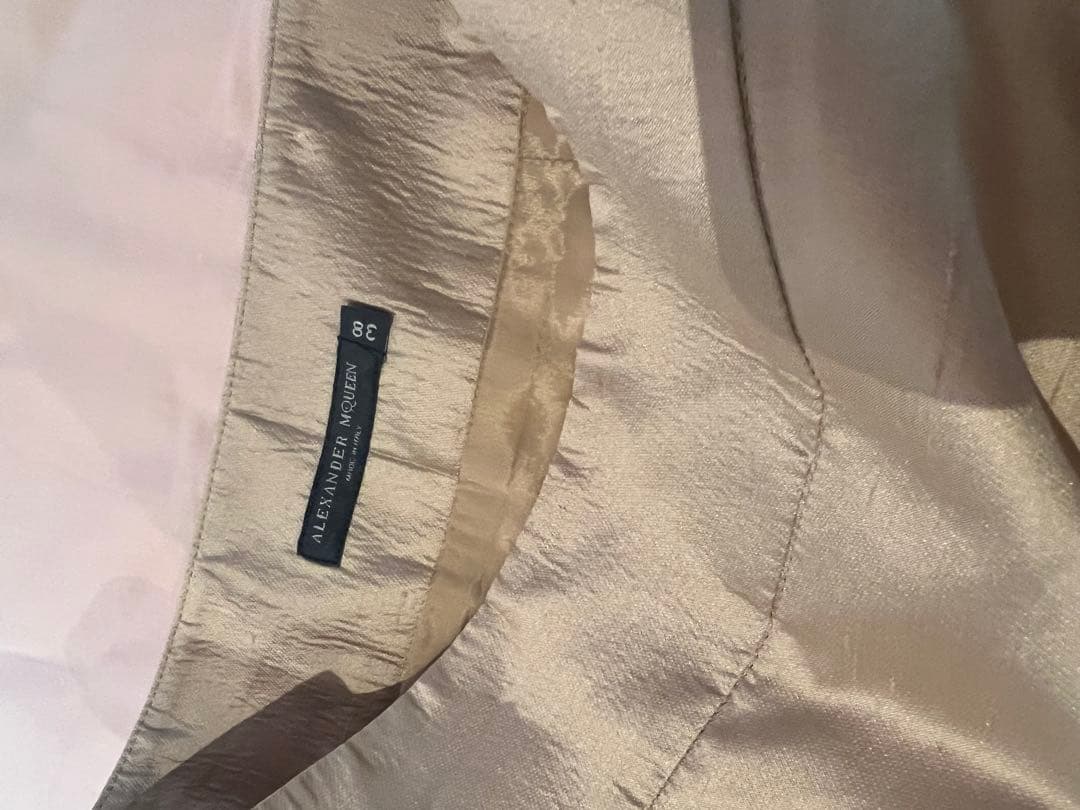 ALEXANDER McQUEEN タイトスカート 38 ベージュ