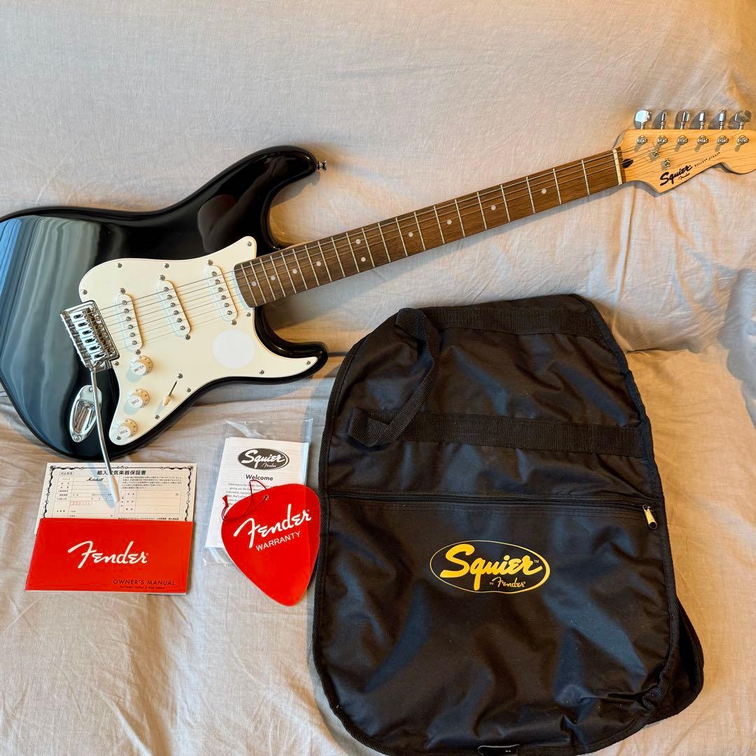 【極美品】Squier ストラトキャスター Bullet ブラック ソフトケース