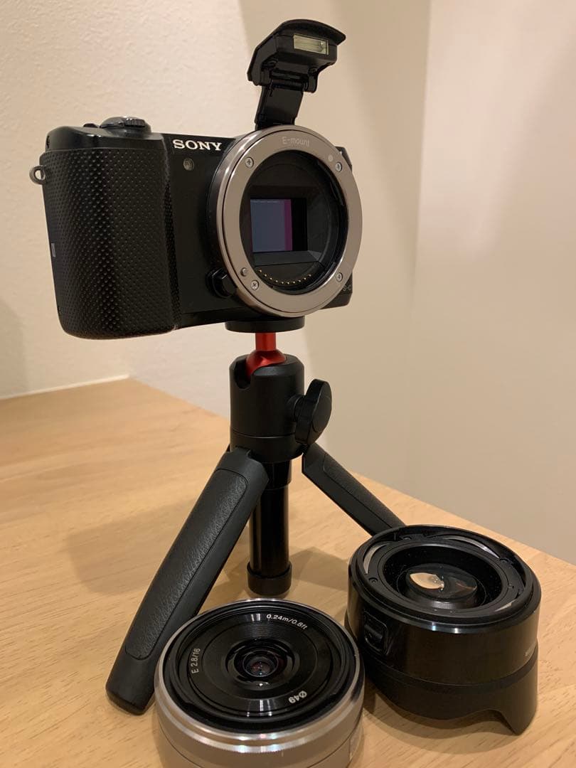 Vlog Camera Sony α5000ミラーレス+レンズ+ 広角レンズ
