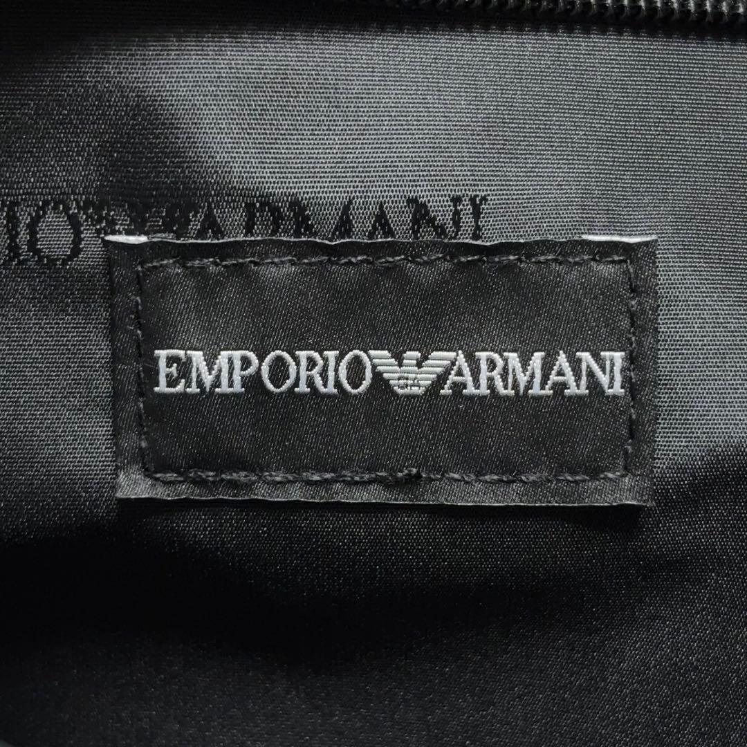 エンポリオアルマーニ ビッグロゴ キャリーケース ヘアライン柄 シルバーグレー