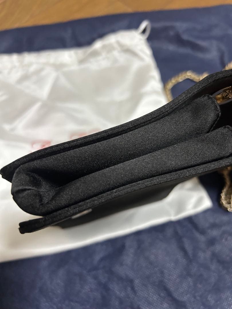 Roger Vivier サテン スクエアバックルビジューショルダーバッグ