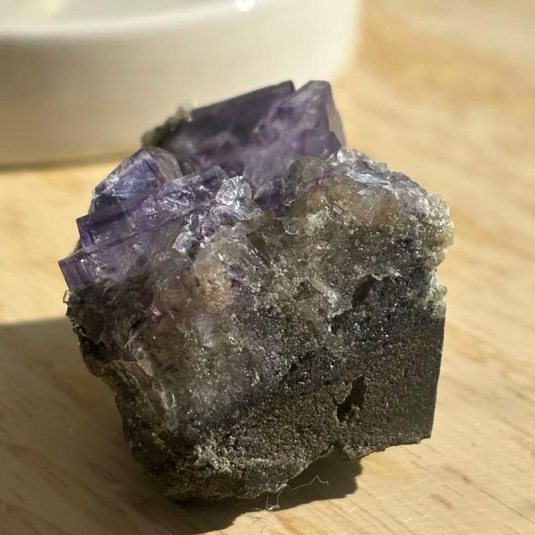 中国産　フローライト　パイライト　水晶　共生鉱物　原石　鉱物標本