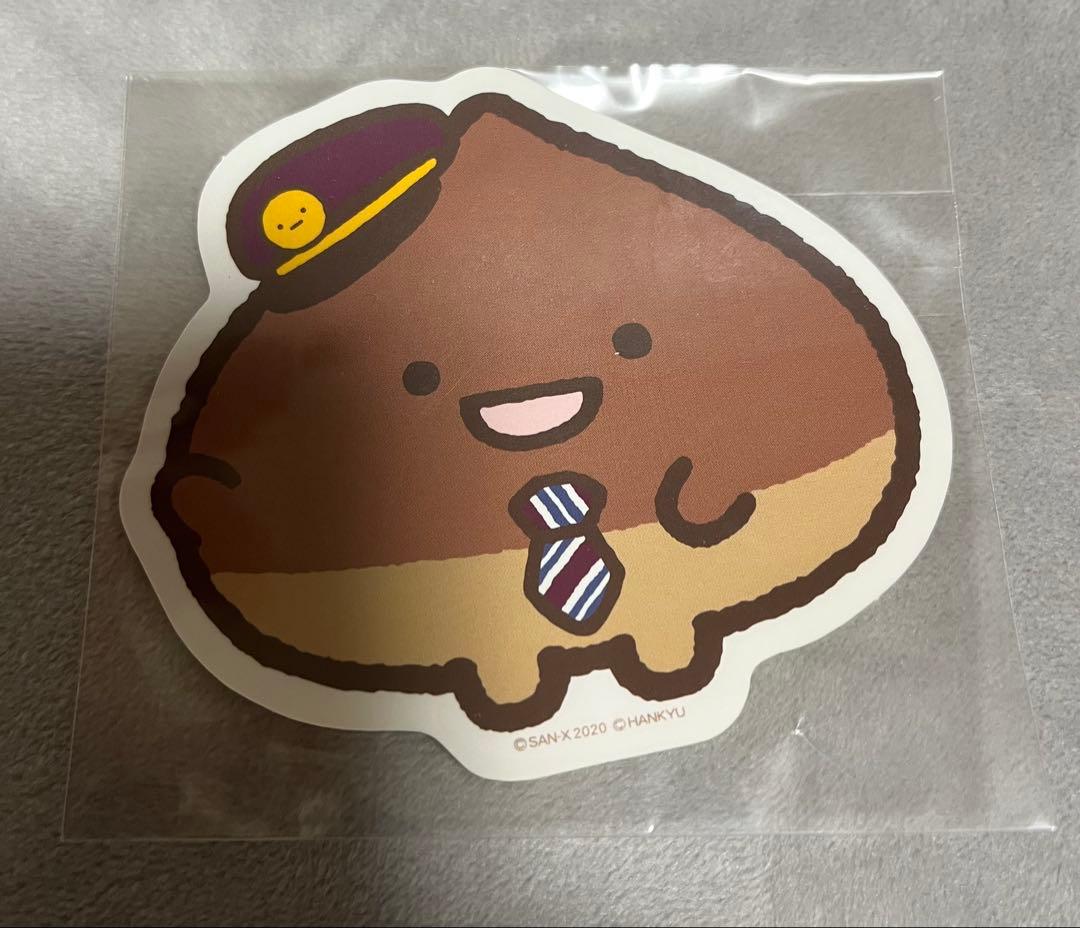 阪急電車　くり駅長　ぬいぐるみ　ステッカー付