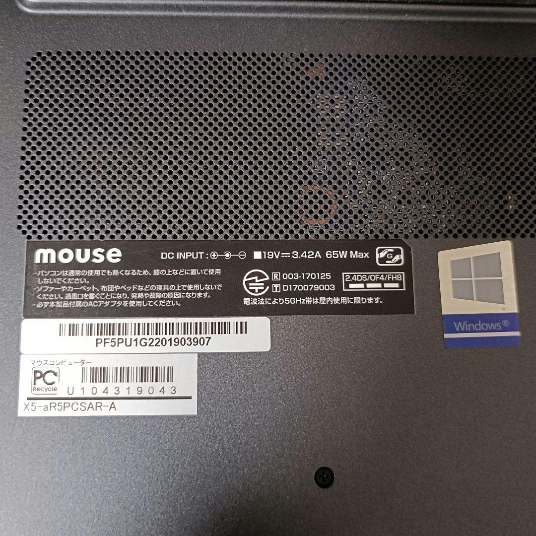 mouse Ryzen5 8GBメモリ 256GBSSD