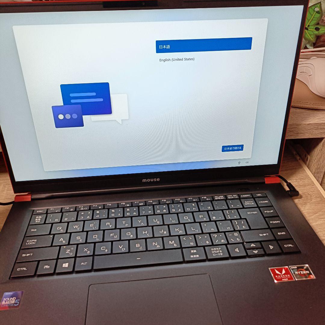 mouse Ryzen5 8GBメモリ 256GBSSD