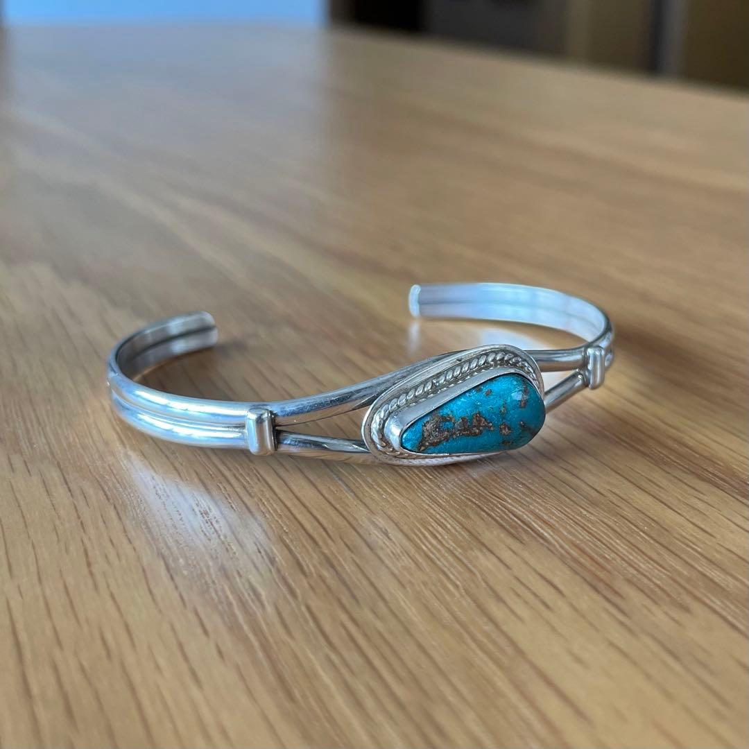 アクセサリー vintage turquoise silver925 bangle