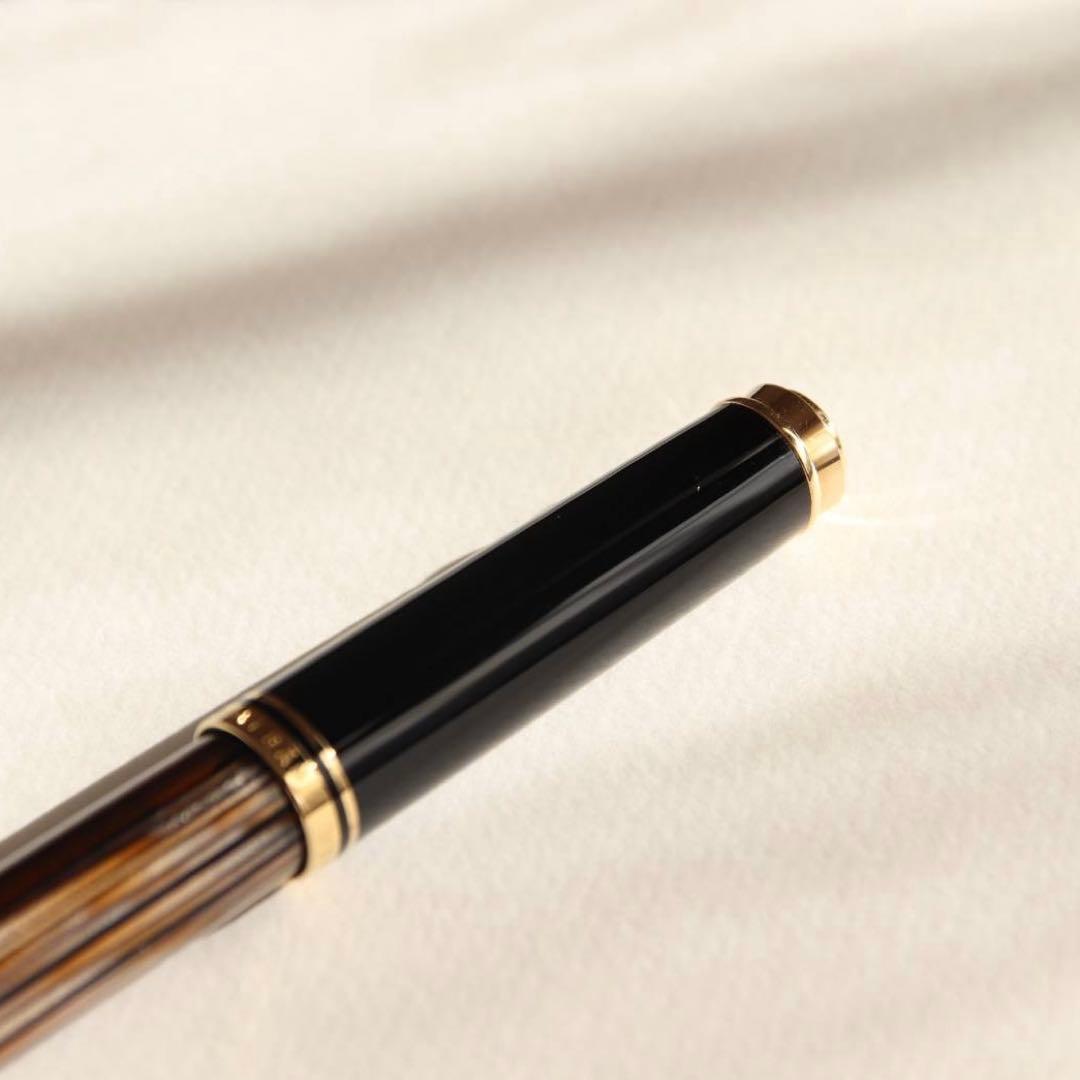 限定品 Pelikan 万年筆 スーベレーン M400 茶縞
