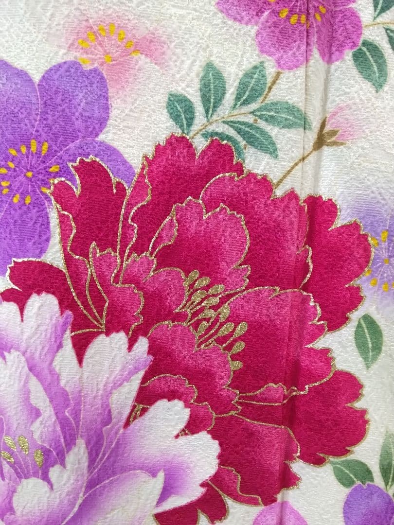 【専用】です‼️振袖、正絹未使用、重ね衿帯揚げ帯締め、袋帯襦袢、ガード加工落款