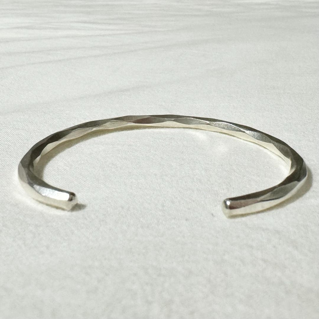 【新品】カレンシルバー バングル タイ北部 カレン族 ハンドメイド1/3