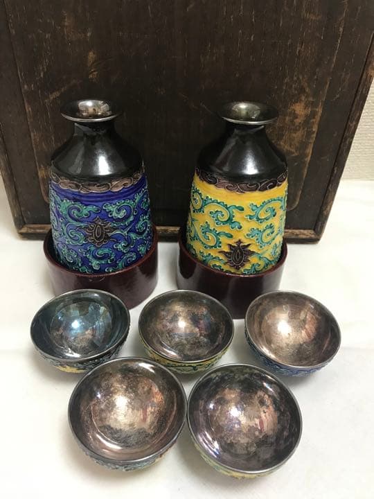 永楽酒器セット　骨董品　工芸品　銀製
