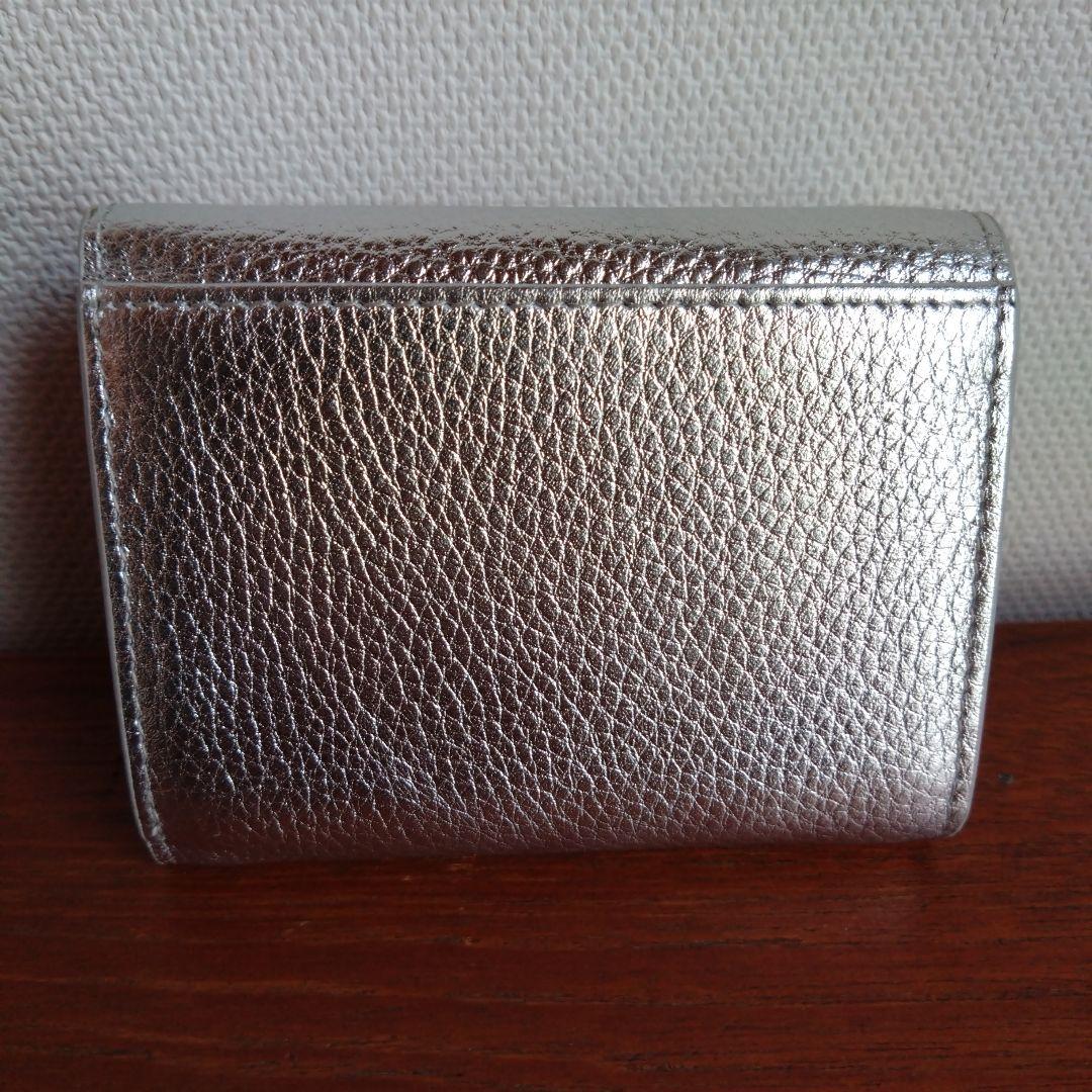 TOV　トーヴ　リボンデザイン　三つ折り財布　ミニウォレット　シルバー　イエナ