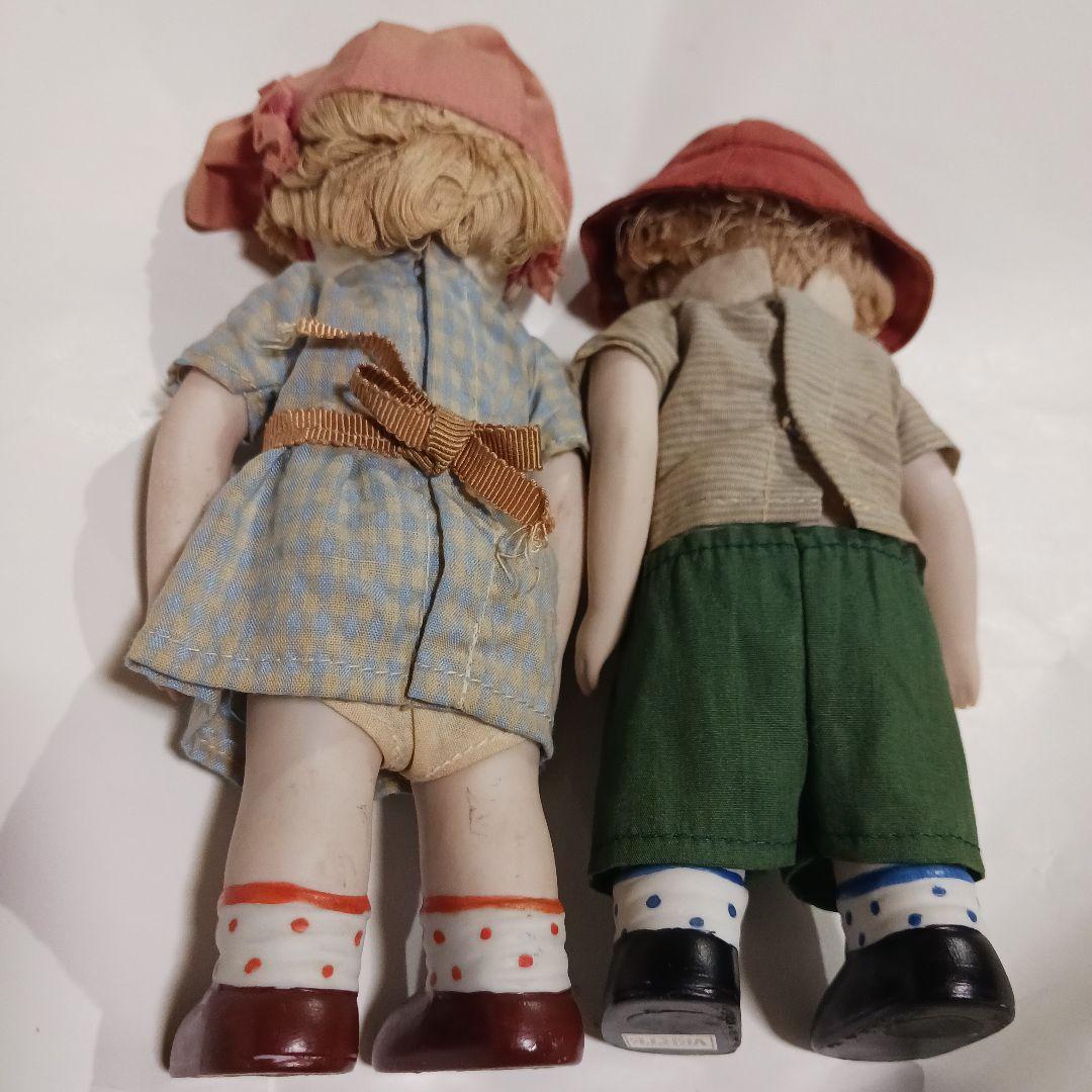 VERTE　ビスクドール ヴィンテージ　陶器製人形 2体セット