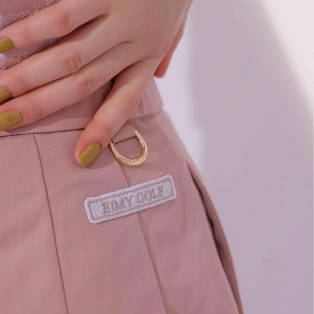 エイミー ゴルフウェア ロゴラップスカートピンクゴルフスカート eimy