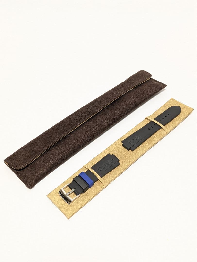 ルイヴィトン 腕時計 ラバーベルト ブラック ブルー R15509 替えベルト