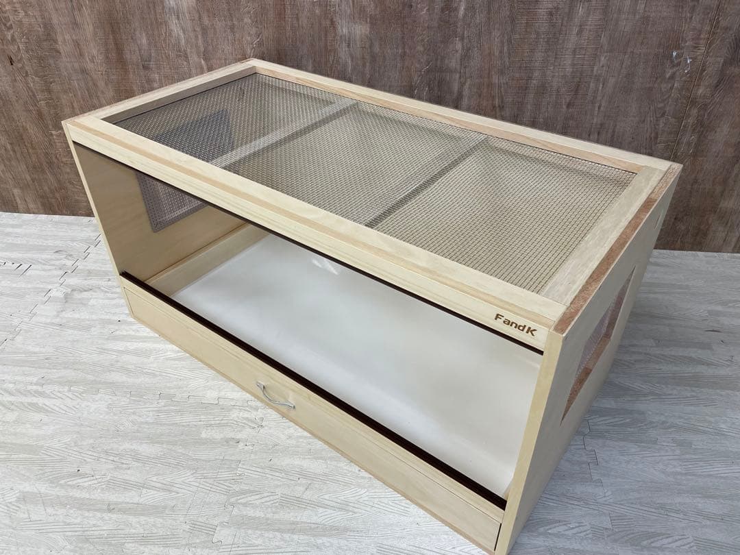 ＦandＫ爬虫類木製ケージ　引き出し仕様　900×450×450