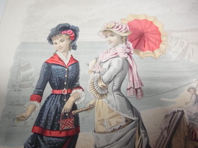 1880年銅版画◆フランス ファッション誌『ラ・モード・イリュストレ』No.28
