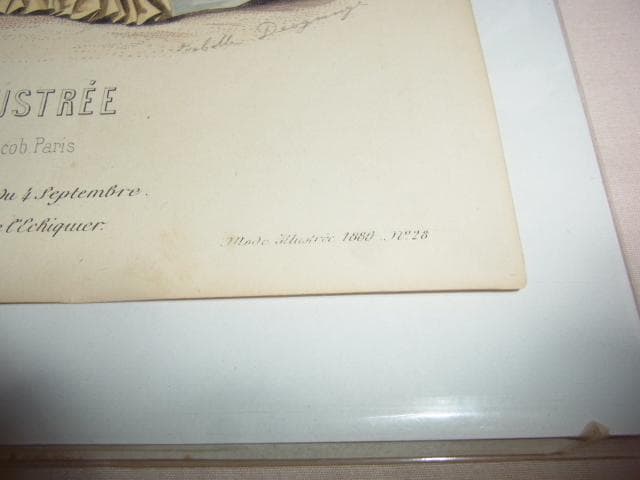 1880年銅版画◆フランス ファッション誌『ラ・モード・イリュストレ』No.28