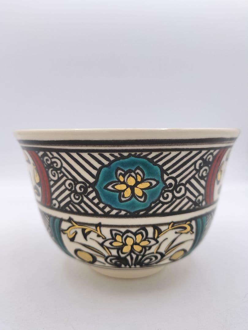 b976【新品・未使用】茶碗 金彩 鉄絵 田中方円 木箱 茶道具