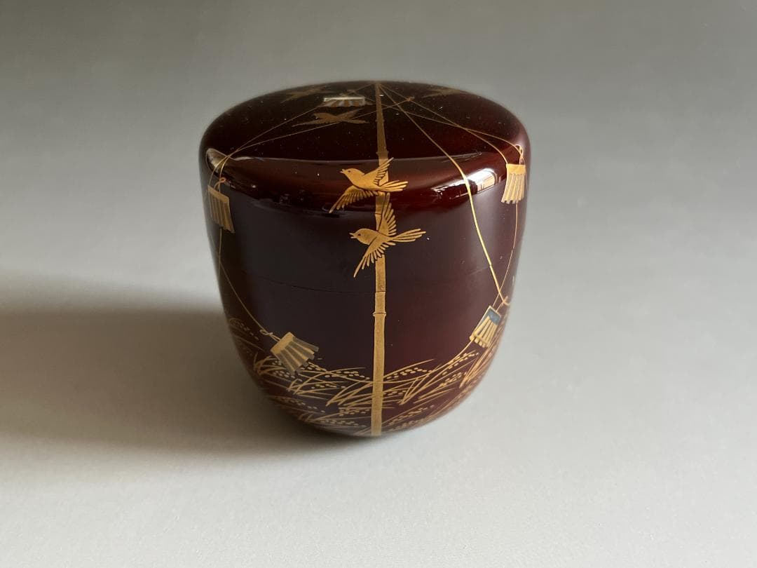 司光作　秋野の蒔絵　大棗　茶道具　薄茶器