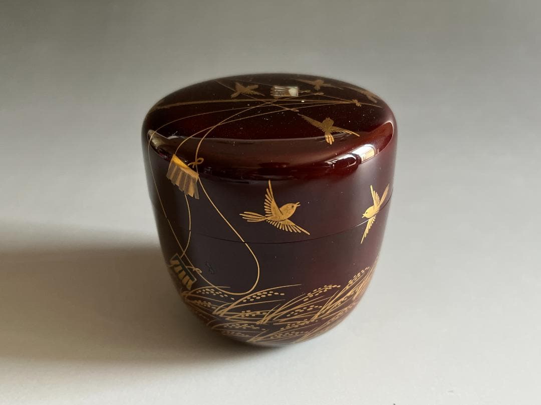 司光作　秋野の蒔絵　大棗　茶道具　薄茶器