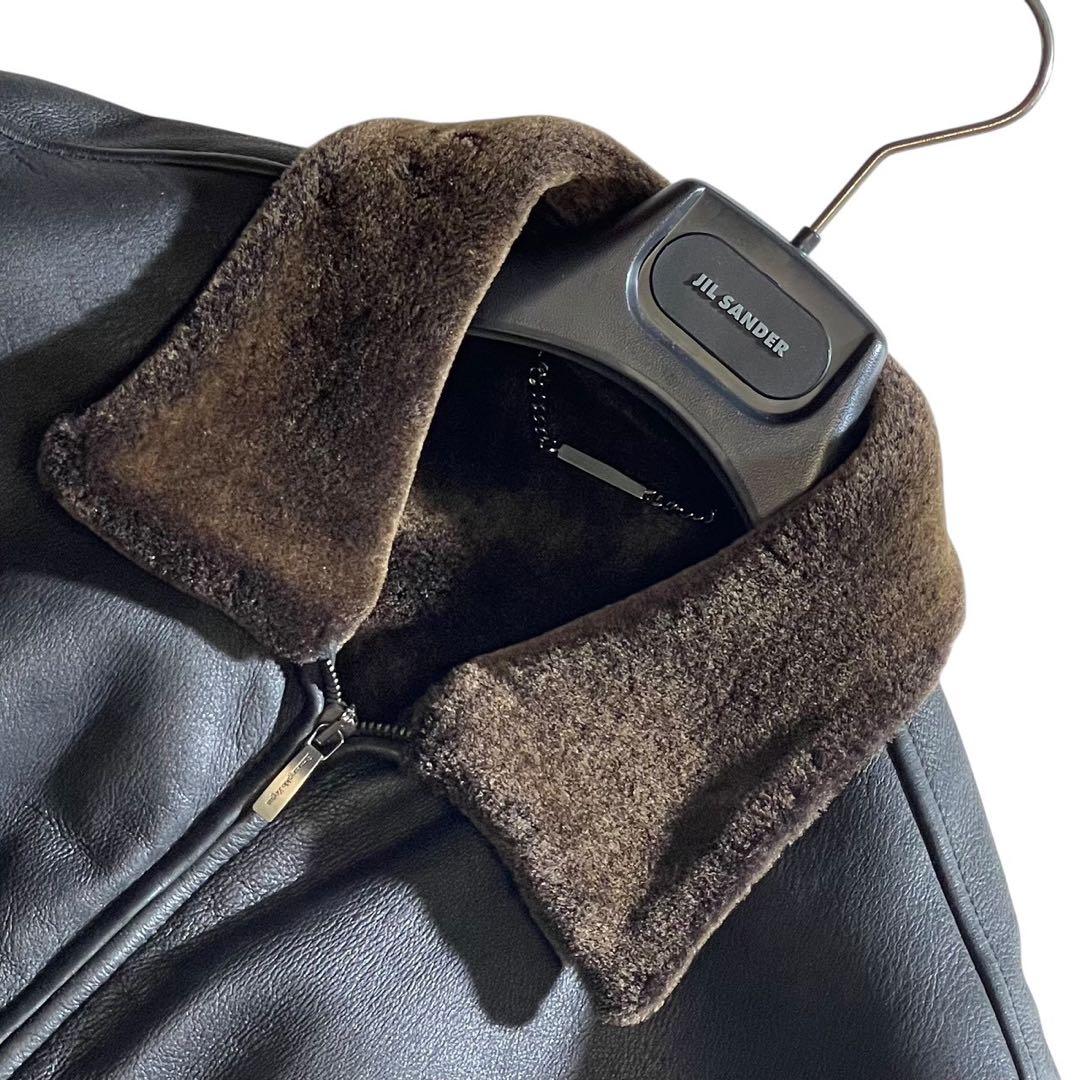 Ermenegildo Zegna ムートンコート レザーコート　ラム　L