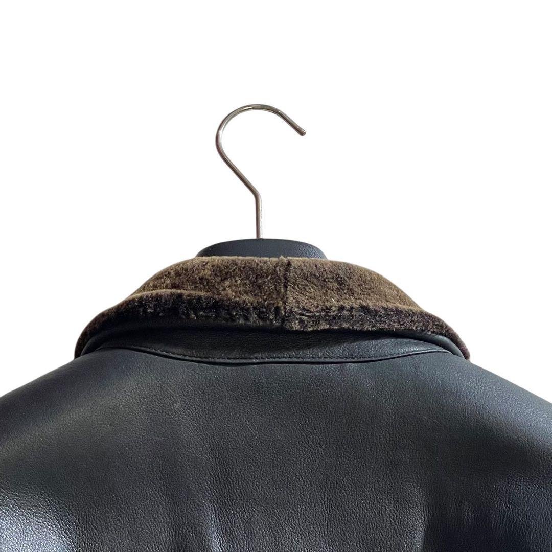 Ermenegildo Zegna ムートンコート レザーコート　ラム　L