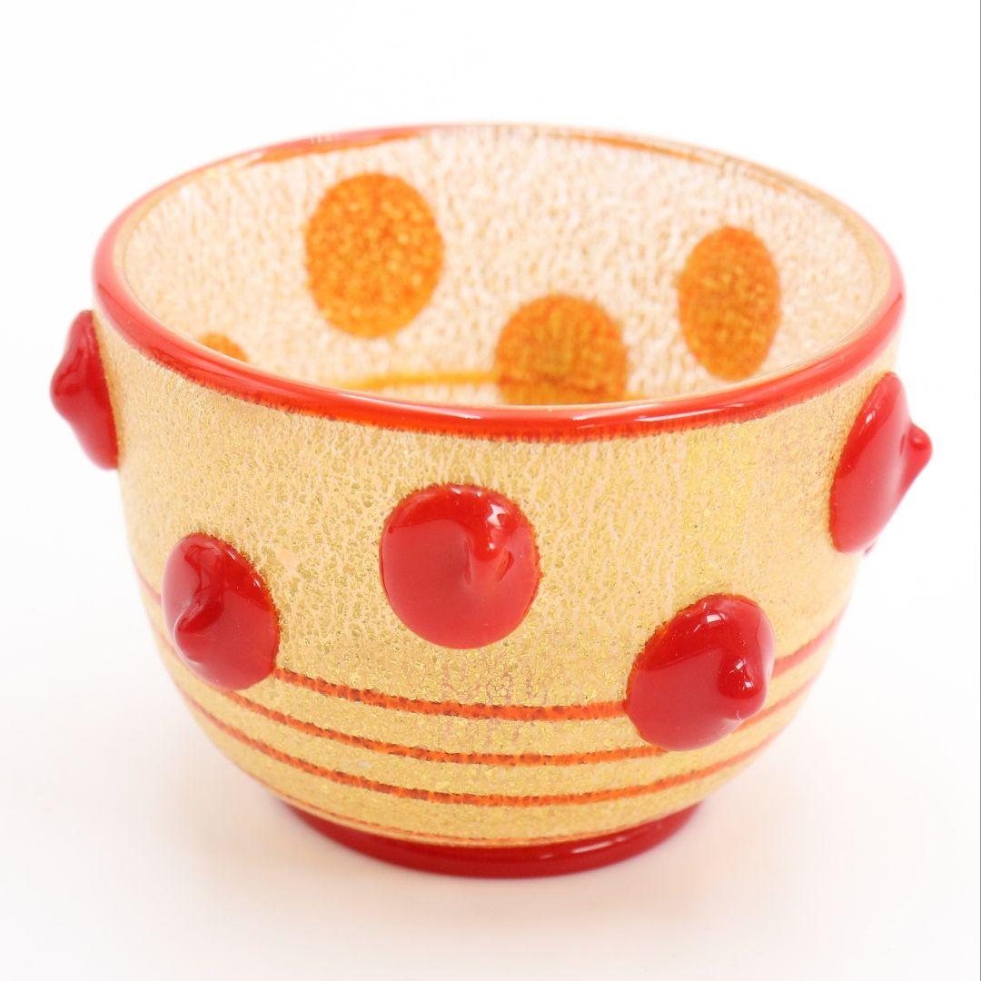 岩田久利作 ガラス 盃 ぐい呑み 酒器 合箱付　V551　R9