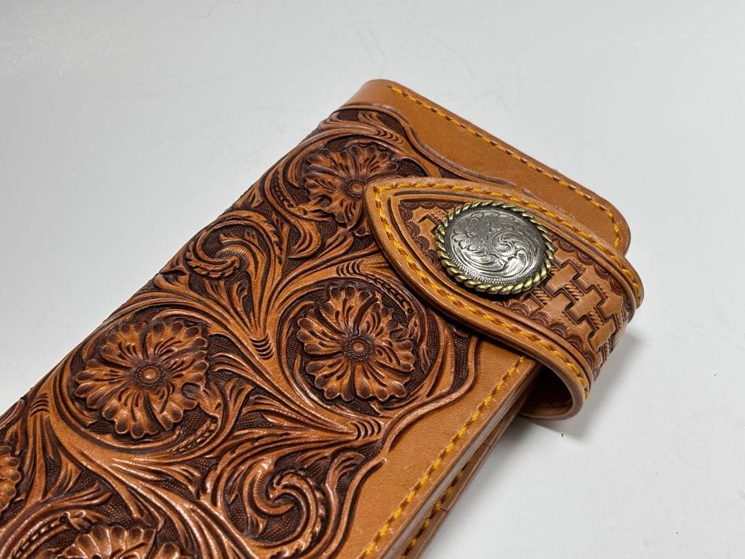 Koto　【年末セール】ロングウォレット　長財布　レザーカービング