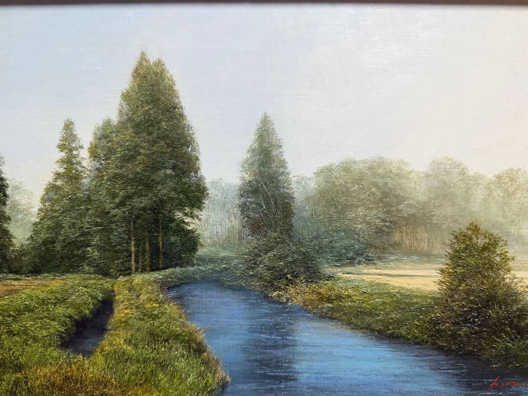 中村英夫　【朝霧】　真作　送料込み0908