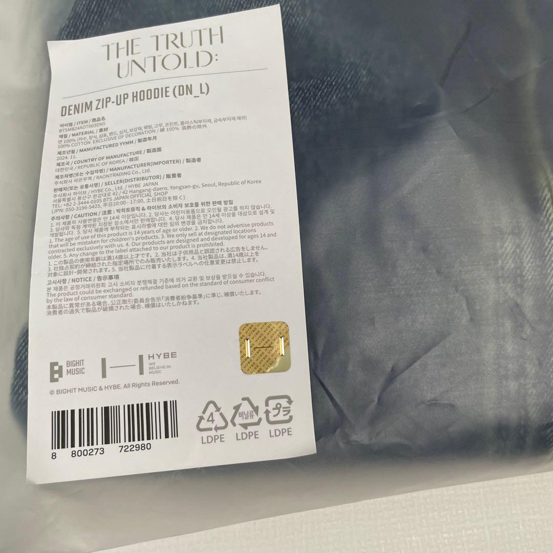 ジミン 展示会 デニム ジップアップ フーディー L BTS トレカなし 未使用