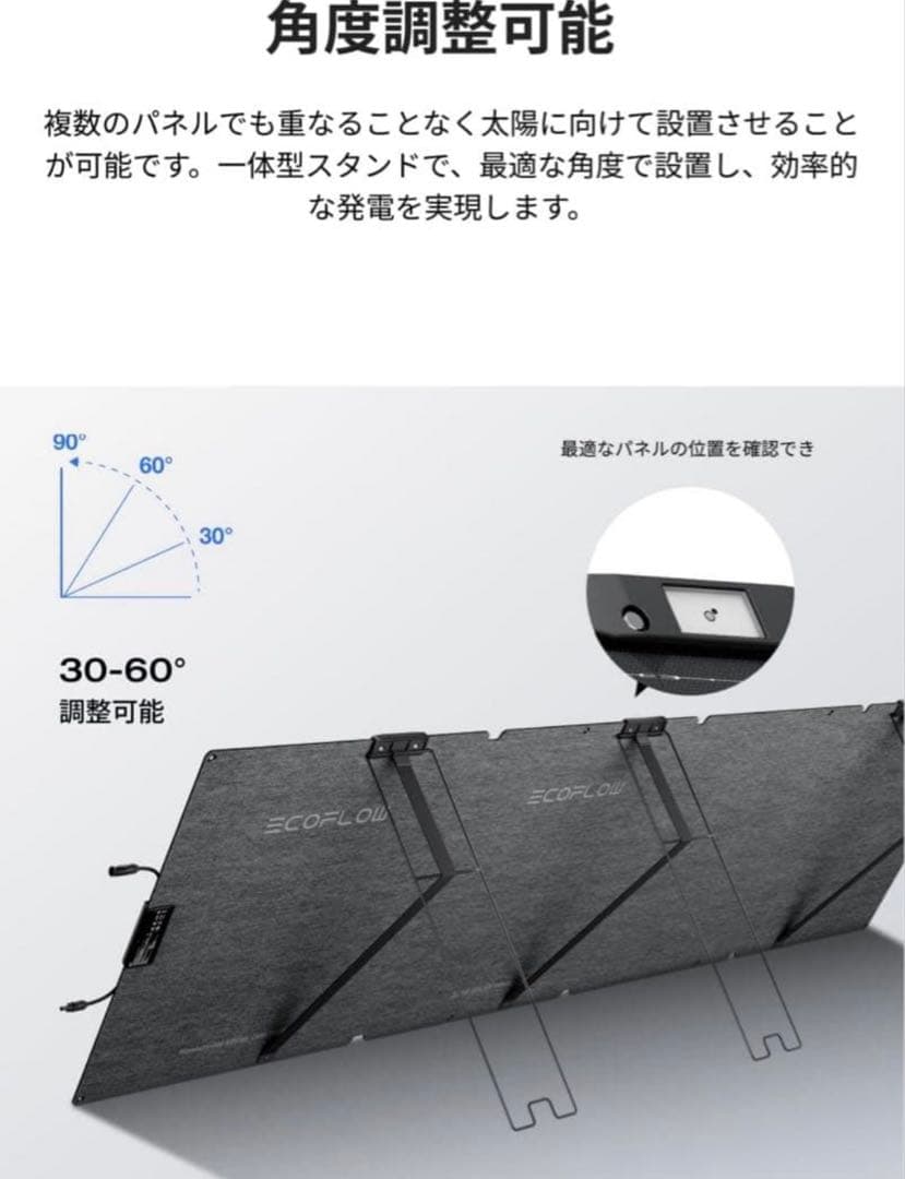新品未使用未開封品　EcoFlow 220W Gen2 ソーラーパネル