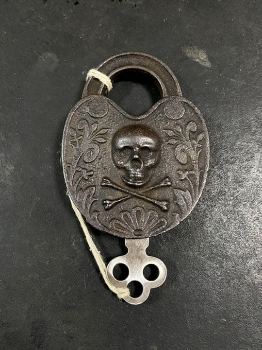 #2ビンテージ スカル オリジナル 南京錠 フリーメイソン 古着 バイカー