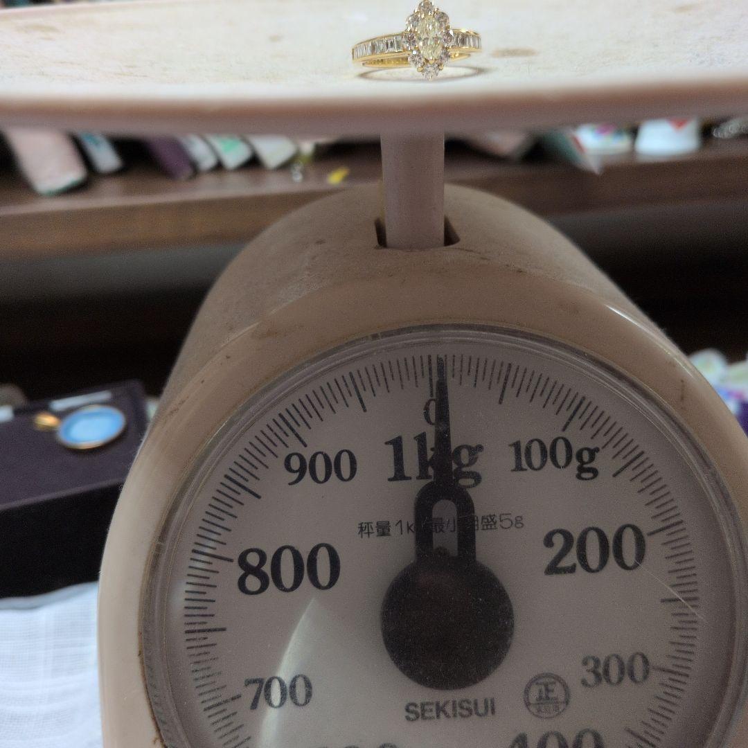 K18イエローダイヤモンド 花形リング