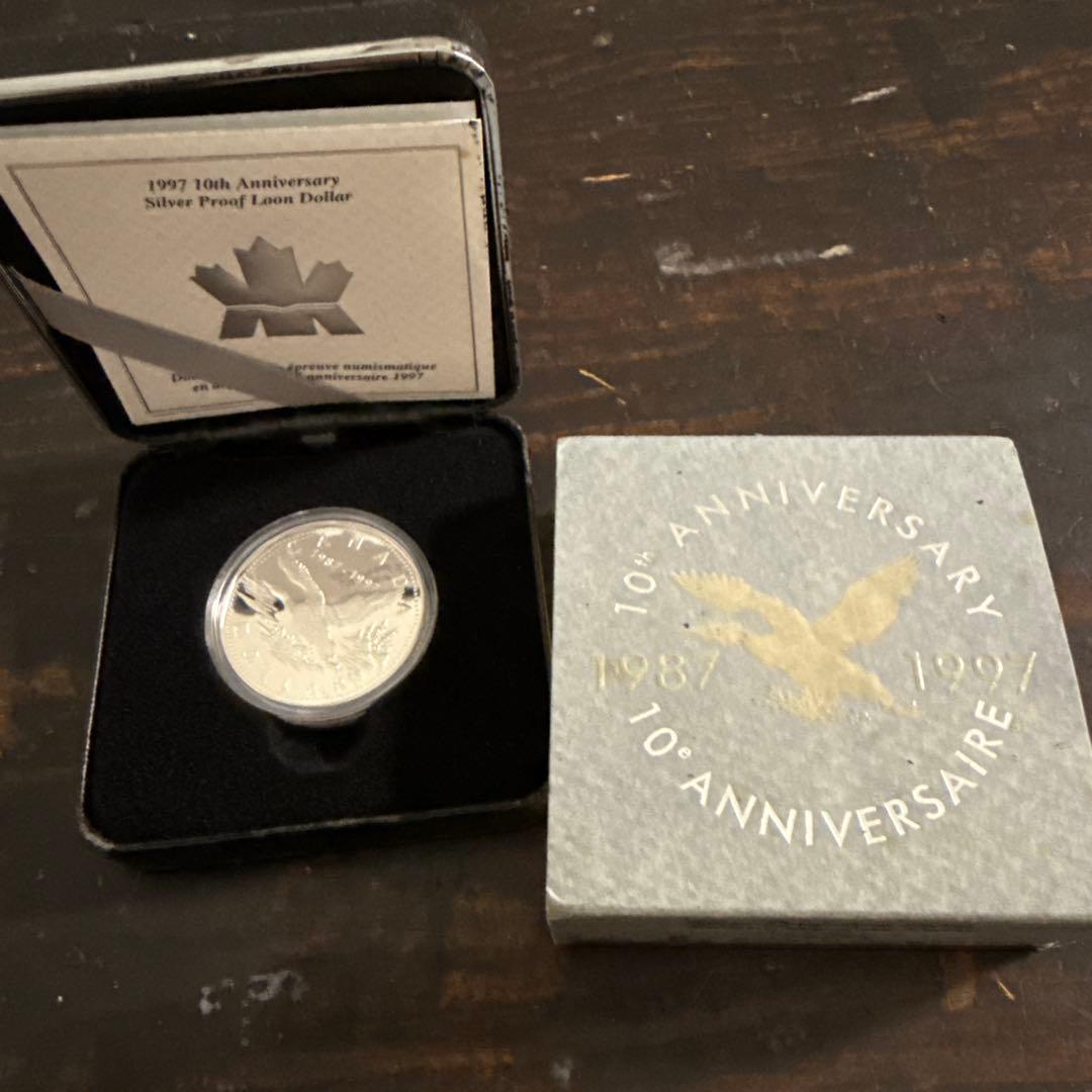 1997 カナダ シルバー ダラー ルーン 10 周年記念プルーフ