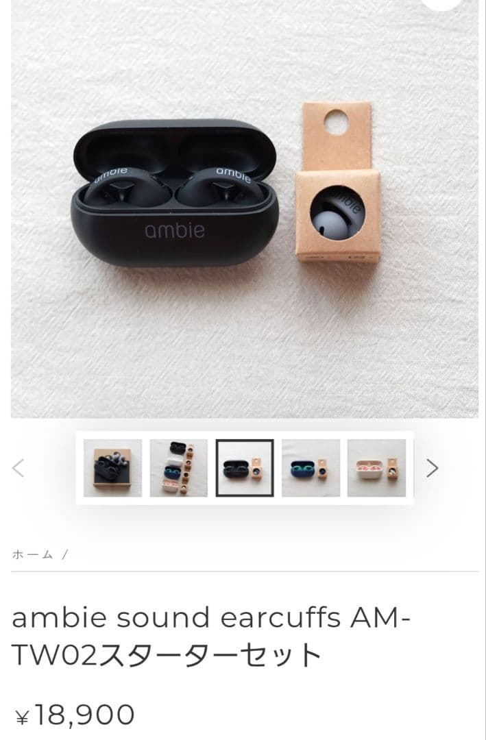 ambie AM-TW02 Black×Black　スターターセット