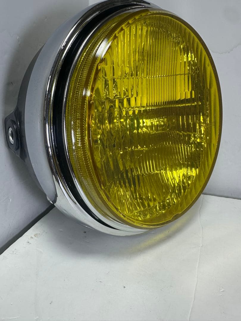 美品/当時物IPF凹みレンズ付きヘッドライトASSY/イエローレンズシビエ