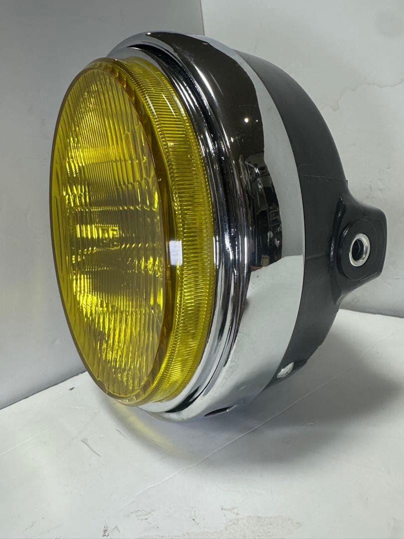 美品/当時物IPF凹みレンズ付きヘッドライトASSY/イエローレンズシビエ