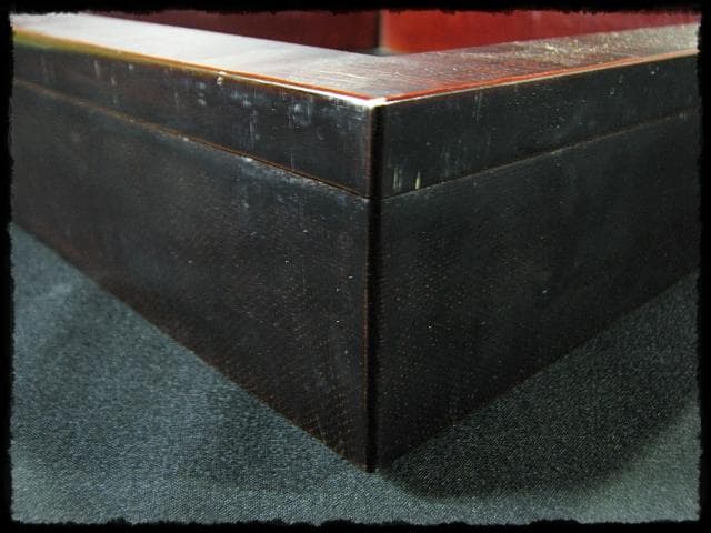 惺斎好 多田 桂寛 炉縁 溜塗 布目 布摺 布張 表千家 茶道具 f243