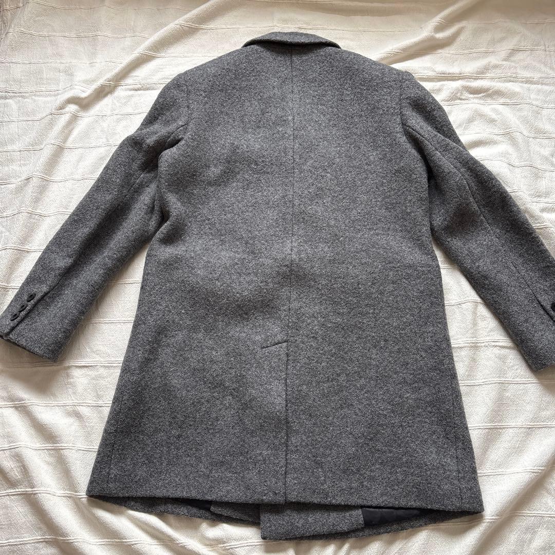 新品未使用コーチチェスターコートグレー米サイズXS 肩幅42cm身幅50cm