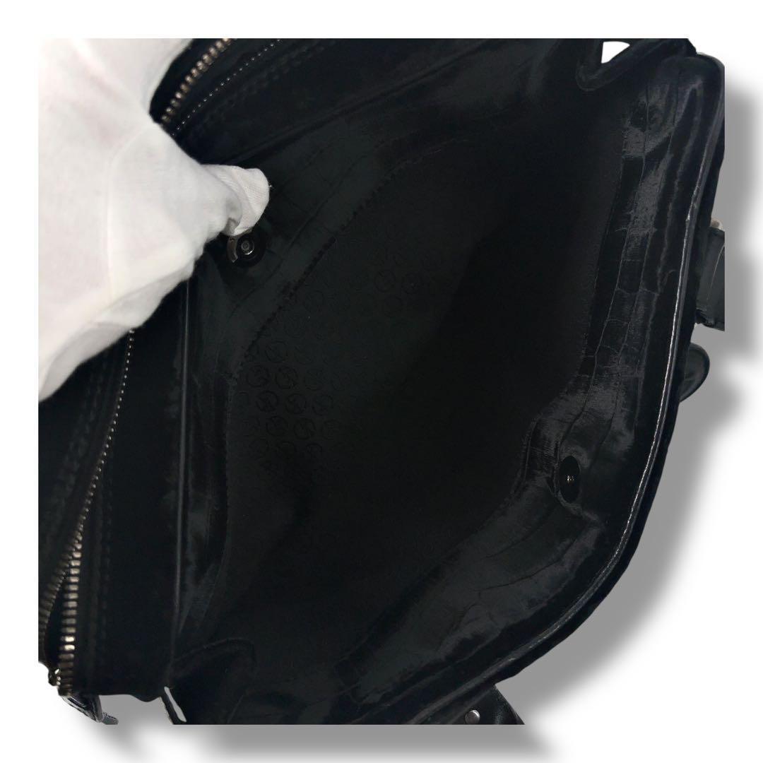 【極美品】GIORGIO ARMAN　ジョルジオアルマーニ　ロゴ　ハンドバッグ