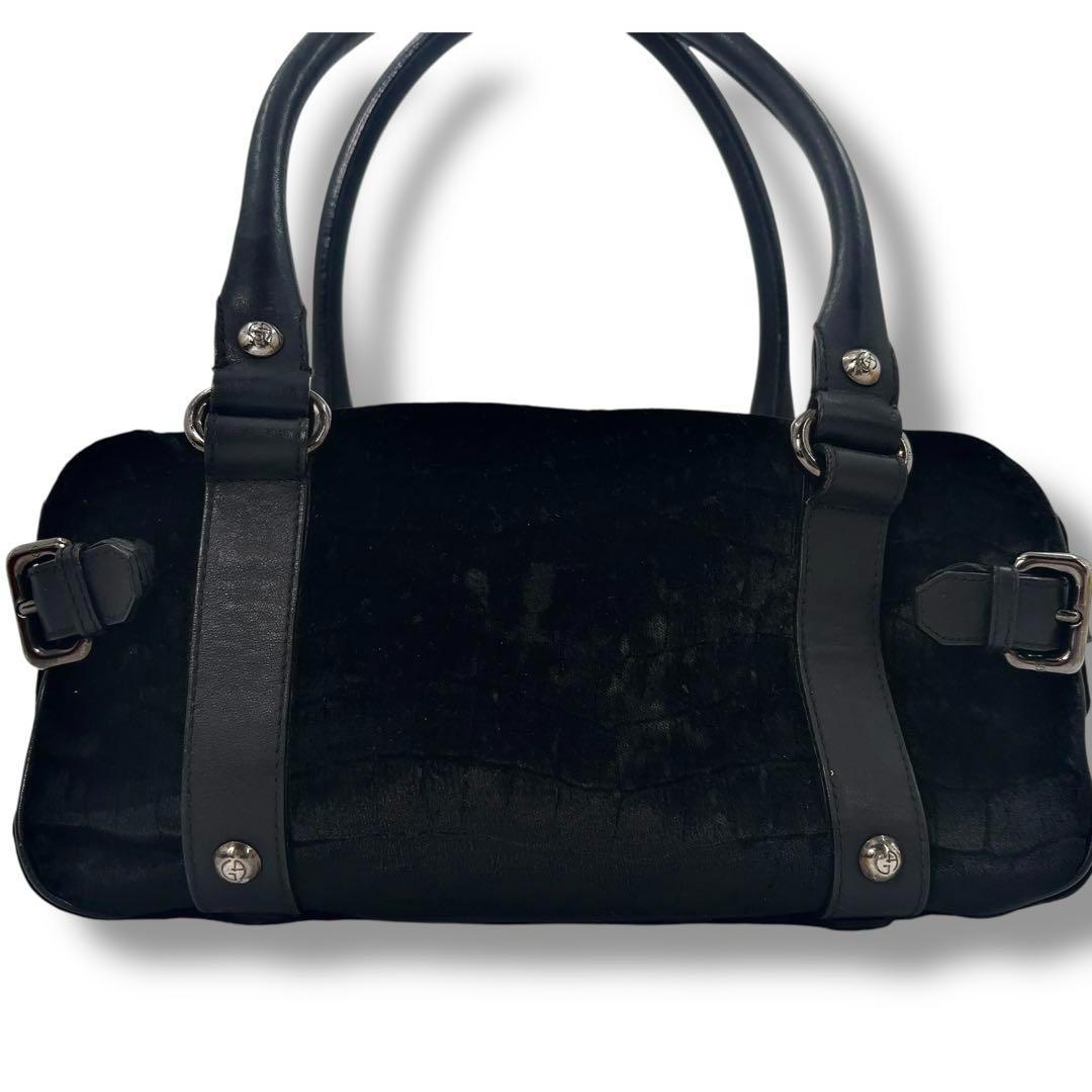 【極美品】GIORGIO ARMAN　ジョルジオアルマーニ　ロゴ　ハンドバッグ