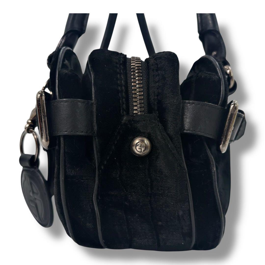 【極美品】GIORGIO ARMAN　ジョルジオアルマーニ　ロゴ　ハンドバッグ